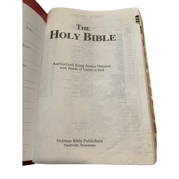 KJV Large Print Personal Size Bible Genuine LeatherTouch Holman Indexed - Picture 4 of 9